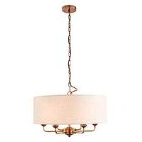 Imogen 6 Light Fitted Ceiling Chandelier