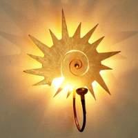 impressive wall lamp sternschnecke in gold