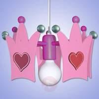 Impressive magenta and pink Crown hanging light