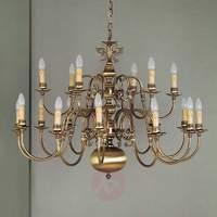 imke chandelier in patinated old brass