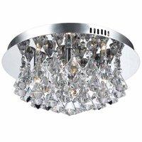 Impex Parma 4 Light Crystal Flush Light, CFH011025/04/CH