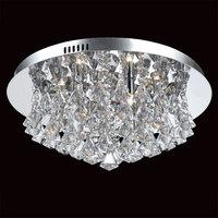 Impex Parma 6 Light Crystal Flush light, CFH011025/06/CH