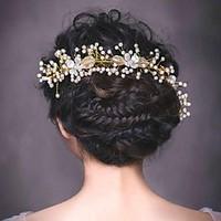 Imitation Pearl Headpiece-Wedding Special Occasion Hair Combs Flowers 1 Piece