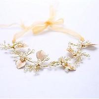 Imitation Pearl Headpiece-Wedding Special Occasion Hair Combs Flowers 1 Piece