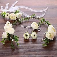 Imitation Pearl Headpiece-Wedding Special Occasion Hair Combs Flowers 1 Piece