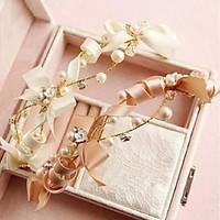 Imitation Pearl Headpiece-Wedding Special Occasion Hair Combs Flowers 1 Piece