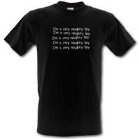 I\'m a very naughty boy male t-shirt.