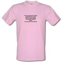 I\'m Having Wine/Fruit For Dinner male t-shirt.