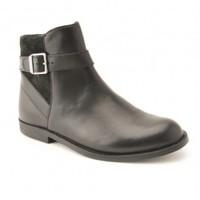 imogen black leathersuede girls zip up boots