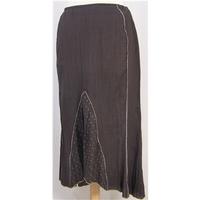 imprevu design size 8 brown calf length skirt