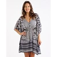 Impulse V Neck Kaftan - Ink