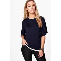 Imogen Double Layer T-shirt - navy