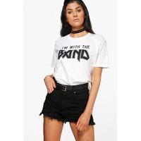 I\'m With The Band Tee - white