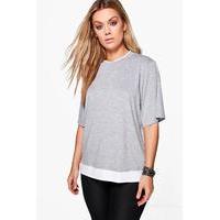 Imogen Double Layer T-shirt - grey marl