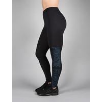 impact ladies black high waisted leggings blackblue small