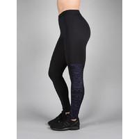 impact ladies black high waisted leggings blackpurple xsmall