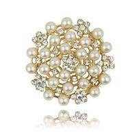 Imitation Pearls / Alloy / Rhinestone Brooch/Korean Fashion Flower Brooch/Wedding / Party 1pc