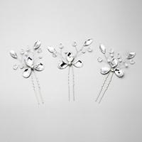 Imitation Pearl / Cubic Zirconia / Rhinestone Hairpins Wedding / Party 3pcs