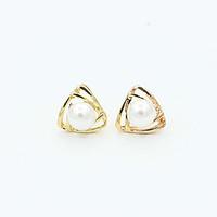 Imitation Pearl Alloy Fashion Triangle Shape Gold Silver Jewelry Wedding Party Daily Casual Sports 1 pair
