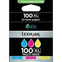 Ink cartridges combo pack Original Lexmark 100XL replaced Lexmark 100, 100XL Cyan, Magenta, Yellow