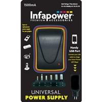 infapower 1500ma 7 way universal power supply acdc adaptor uk plug