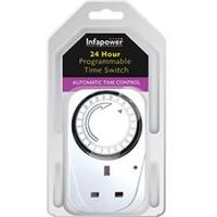 Infapower X011 Programmable 24 Hour Time Switch White UK Plug