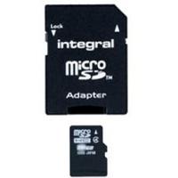 Integral Micro SDHC Media Memory Card with SD Adaptor Capacity 8GB