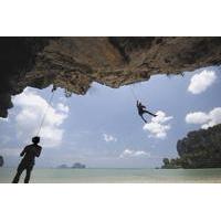 introductory rock climbing at railay beach from krabi