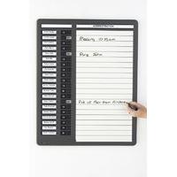 Indesign In/Out Drywipe Board 20 Names Grey