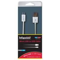 infapower usb 20 micro usb to usb cable 1m white p009