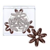 invisibobble nano hair tie 3 pack pretzel brown