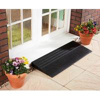 Instant Fit Rubber Ramp, 2.5 x 107 x 20.5cm, Recycled Rubber