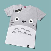 Inspired by My Neighbor Totoro Cat Anime Cosplay Costumes Cosplay T-shirt Print Yellow Short Sleeve T-shirt