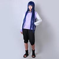 Inspired by Naruto Hinata Hyuga Anime Cosplay Costumes Cosplay Suits Solid Black Purple Long Sleeve Coat Shorts For Male Female