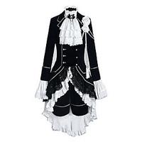 Inspired by Black Butler Ciel Phantomhive Anime Cosplay Costumes Cosplay Suits Color Block / Patchwork White / Black Long SleeveVest /