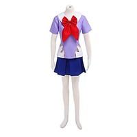 Inspired by Cosplay Cosplay Anime Cosplay Costumes Cosplay Suits School Uniforms Patchwork Blue Purple Short Sleeve Top Skirt For Female