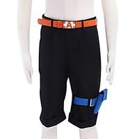 Inspired by One Piece Portgas D. Ace Anime Cosplay Costumes Cosplay Tops/Bottoms Solid Black Shorts / Belt / Pocket