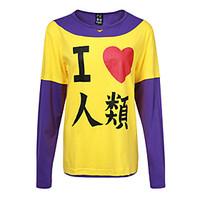 Inspired by No Game No Life Cosplay Anime Cosplay Costumes Cosplay Hoodies Print Yellow / Purple Long Sleeve T-shirt