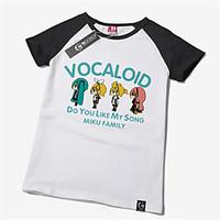Inspired by Vocaloid Hatsune Miku Anime Cosplay Costumes Cosplay T-shirt Print Yellow Short Sleeve T-shirt