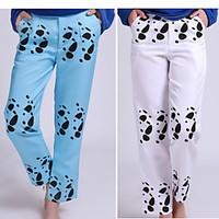 Inspired by One Piece Trafalgar Law Anime Cosplay Costumes Cosplay Tops/Bottoms / More Accessories Animal Print White / Blue Hakama pants