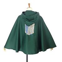 Inspired by Attack on Titan Levy Anime Cosplay Costumes Cosplay Tops/Bottoms Patchwork Green Cloak