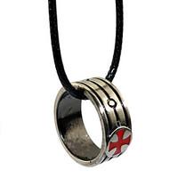 Inspired by Templar Order Anime/ Video Games Cosplay Accessories Ring Necklace Silver Alloy I.D 19MM