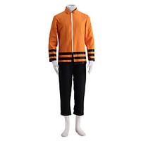 Inspired by Movie the Last Naruto Uzumaki Anime Cosplay Costumes Cosplay Orange Long Sleeve Coat and Pants