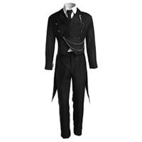 Inspired by Black Butler Sebastian Michaelis Anime Cosplay Costumes Cosplay Suits Solid Black Long Sleeve Tuxedo / Vest / Pants / Tie