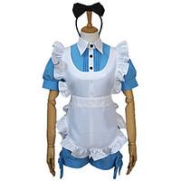Inspired by Black Butler Ciel Phantomhive Anime Cosplay Costumes Cosplay Suits Patchwork Blue / PinkTop / Shorts / Headpiece / Apron /
