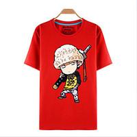 Inspired by One Piece Roronoa Zoro Anime Cosplay Costumes Cosplay T-shirt Print Red Short Sleeve Top