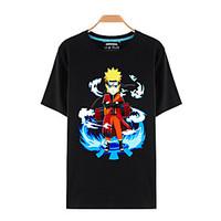 Inspired by Naruto Naruto Uzumaki Anime Cosplay Costumes Cosplay T-shirt Print Black Short Sleeve Top