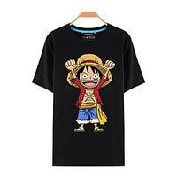 Inspired by One Piece Monkey D. Luffy Anime Cosplay Costumes Cosplay T-shirt Print Short Sleeve Top For