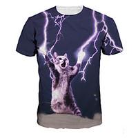 Inspired by Cosplay Cosplay Anime Cosplay Costumes Cosplay T-shirt Print Purple Short Sleeve T-shirt For Male / Female