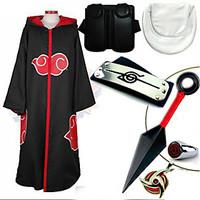 Inspired by Naruto Sasuke Uchiha Anime Cosplay Costumes Cosplay Suits / Bag / More Accessories Print Black Cloak / More Accessories